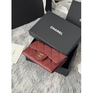 Chanel compact wallet leather 100% 11x8.5cm Accesories