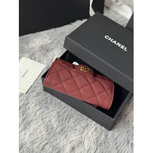 Chanel compact wallet leather 100% 11x8.5cm Accesories