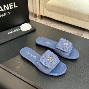 Chanel denim washed slippers 36-41 Shoes