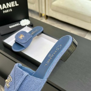 Chanel denim washed slippers 36-41 Shoes