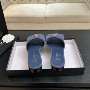 Chanel denim washed slippers 36-41 Shoes