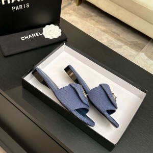 Chanel denim washed slippers 36-41 Shoes