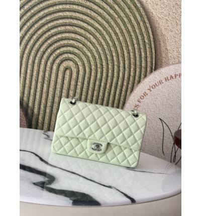 Chanel classic flap bag medium size 25x16x7cm REAL GRAINED LEATHER 100%