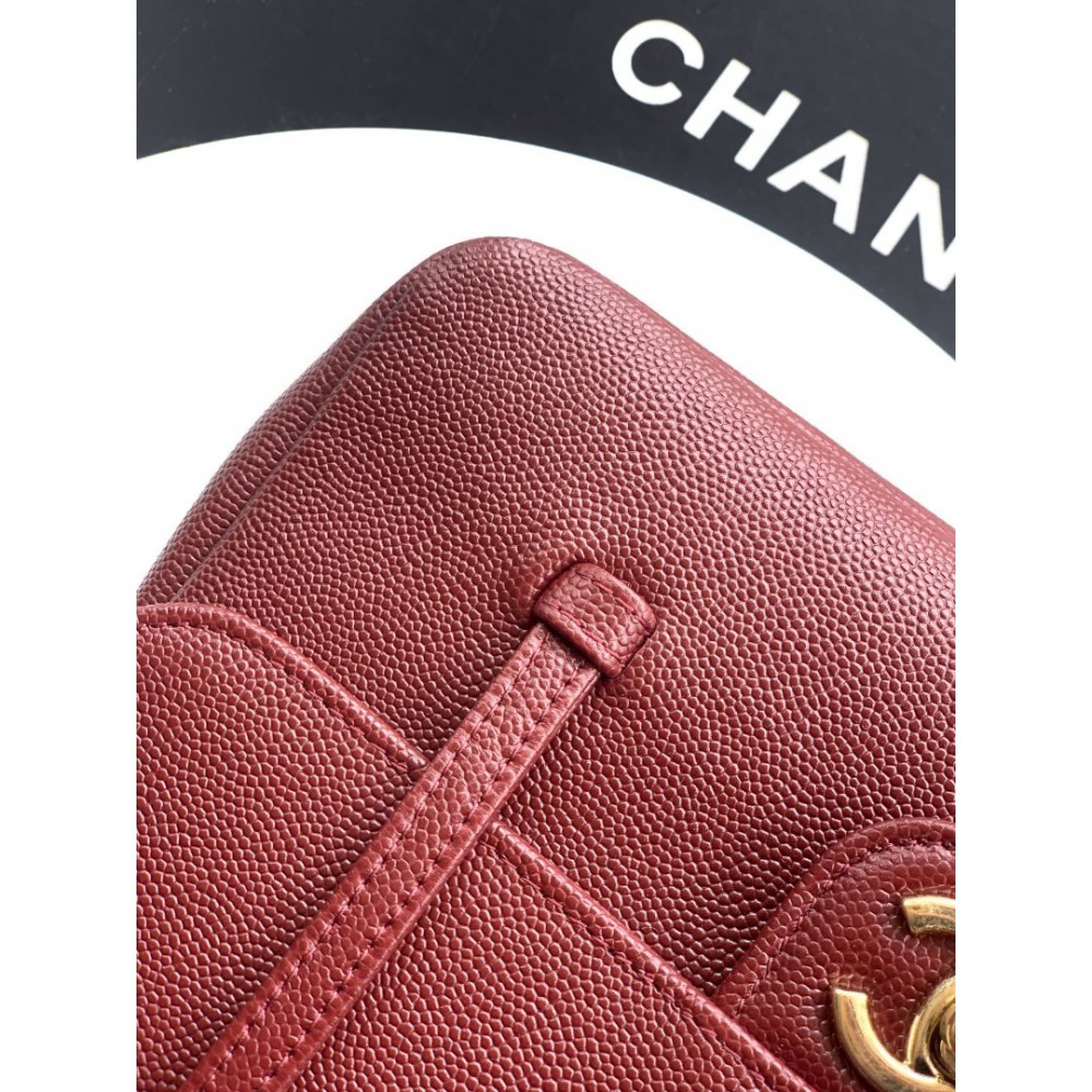 Chanel clutch with leather strap 15x22x7cm 