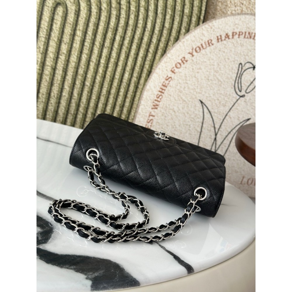 Chanel classic flap bag medium size 25x16x7cm REAL GRAINED LEATHER 100% Bags