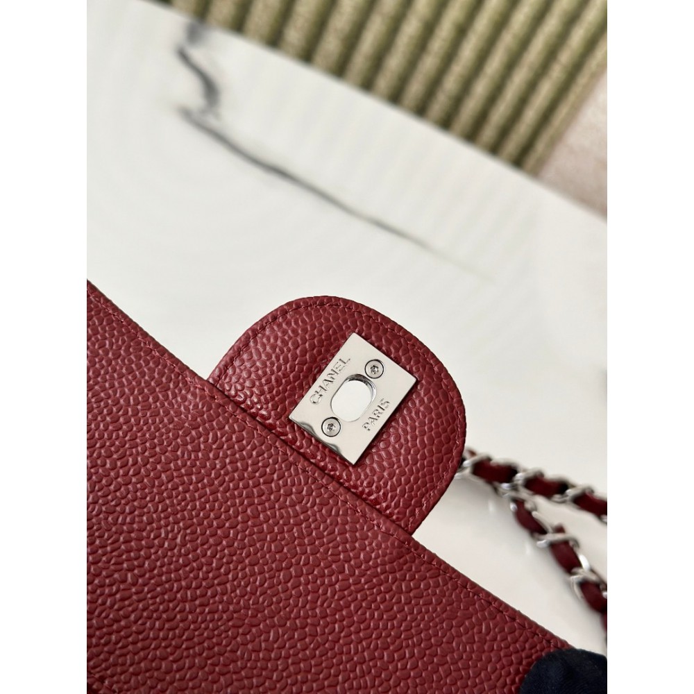 Chanel classic flap bag medium size 25x16x7cm REAL GRAINED LEATHER 100% Bags