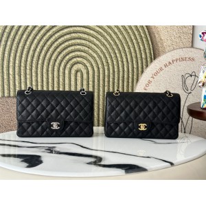 Chanel classic flap bag medium size 25x16x7cm REAL GRAINED LEATHER 100% Bags