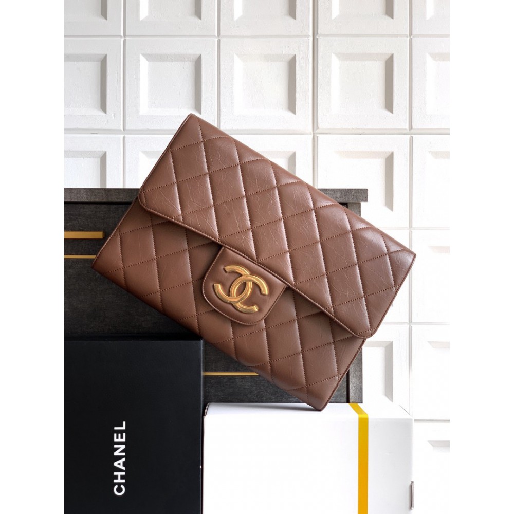 Chanel clutch 27.5x41x6.5cm leather 100% Bags
