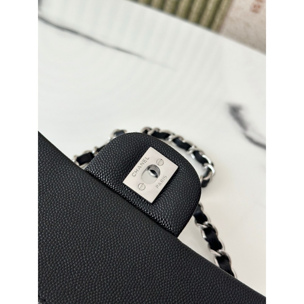 Chanel classic flap bag medium size 25x16x7cm REAL GRAINED LEATHER 100% Bags