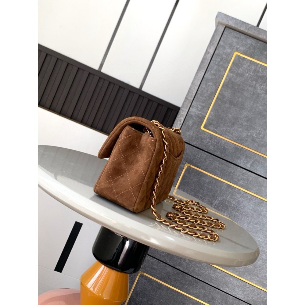 Chanel classic flap bag 20x13x5cm suede Bags