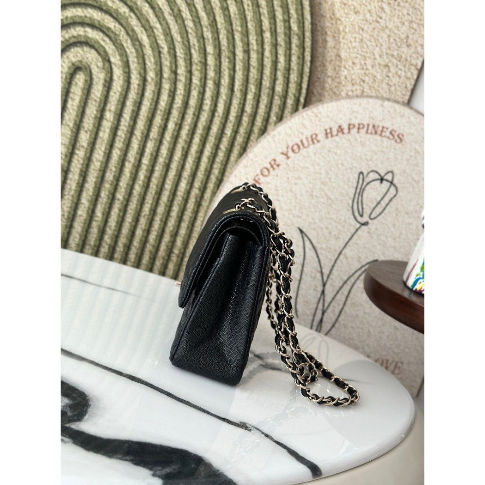 Chanel classic flap bag medium size 25x16x7cm REAL GRAINED LEATHER 100% Bags