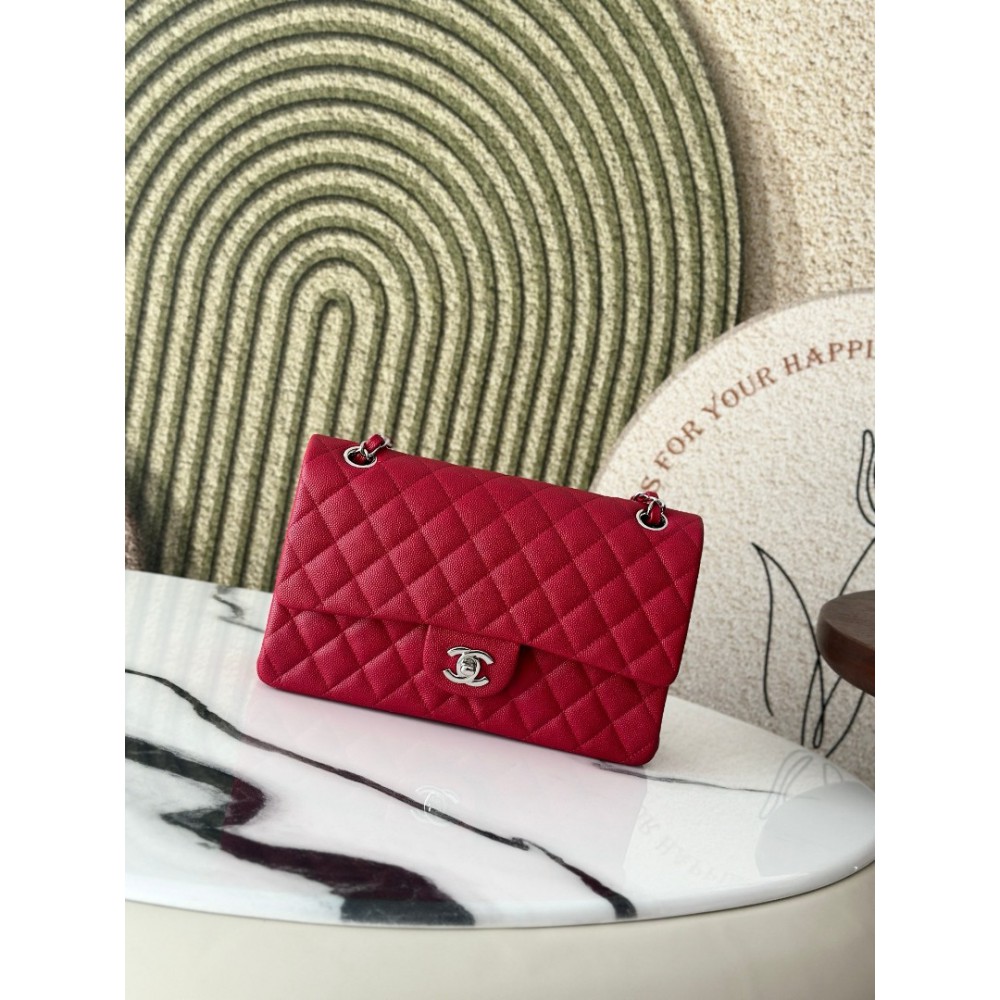 Chanel classic flap bag medium size 25x16x7cm REAL GRAINED LEATHER 100% Bags