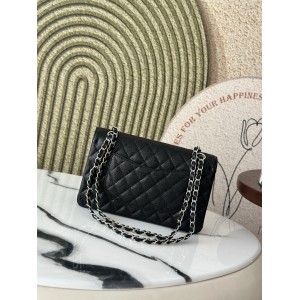 Chanel classic flap bag medium size 25x16x7cm REAL GRAINED LEATHER 100% Bags