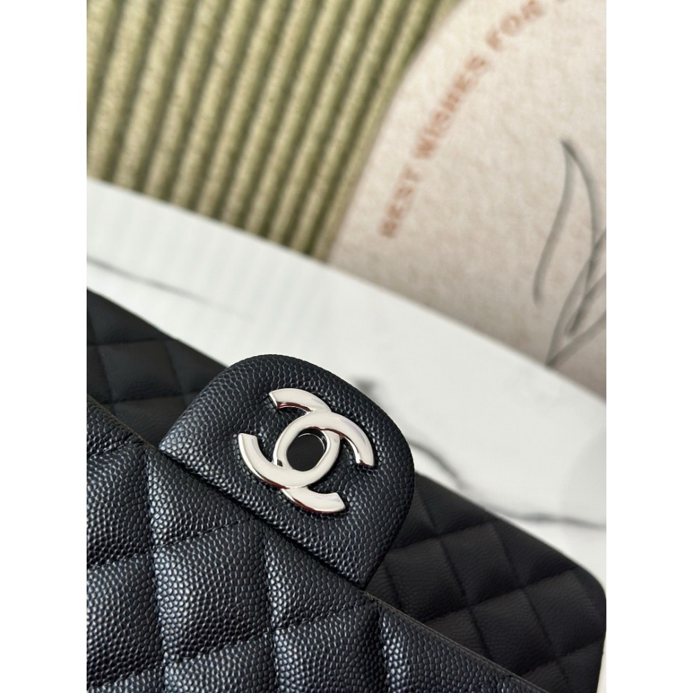Chanel classic flap bag medium size 25x16x7cm REAL GRAINED LEATHER 100% Bags