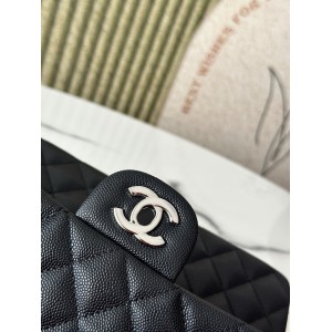 Chanel classic flap bag medium size 25x16x7cm REAL GRAINED LEATHER 100% Bags