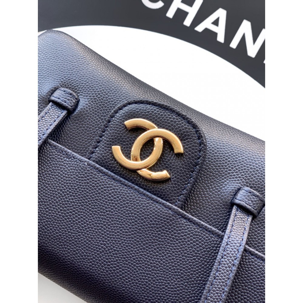 Chanel clutch with leather strap mini size 17x11.5x5cm Bags
