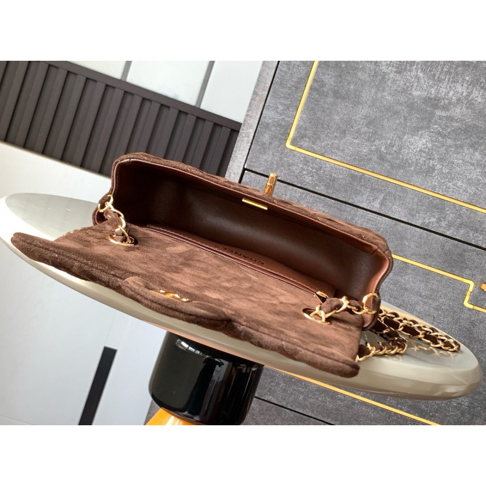 Chanel classic flap bag 20x13x5cm suede Bags