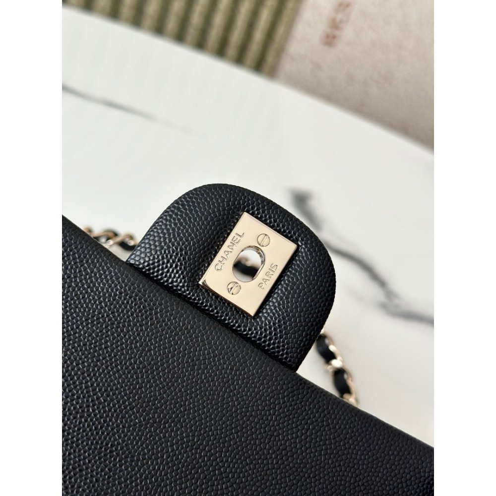 Chanel classic flap bag medium size 25x16x7cm REAL GRAINED LEATHER 100% Bags