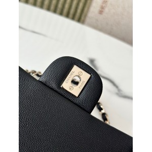 Chanel classic flap bag medium size 25x16x7cm REAL GRAINED LEATHER 100% Bags