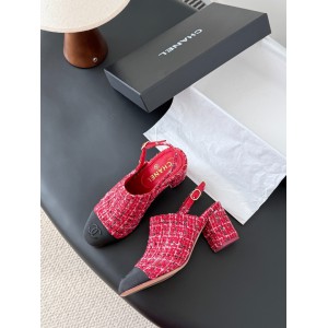 Chanel slingback mules tweed & grosgrain 36-41 Shoes