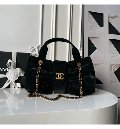 Chanel Bow Bag 38x29x5cm nylon velvet