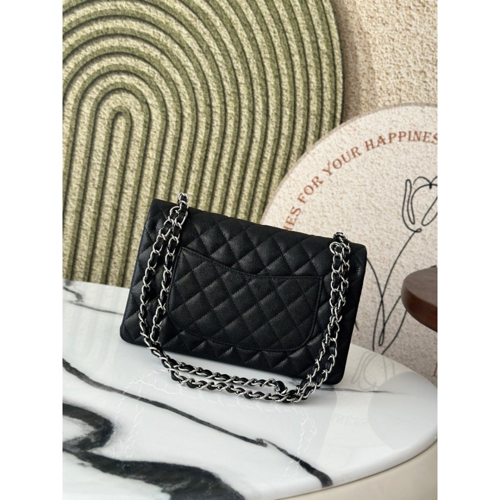 Chanel classic flap bag medium size 25x16x7cm REAL GRAINED LEATHER 100% Bags