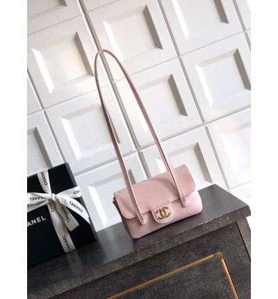 Chanel clutch with leather strap mini size 17x11.5x5cm