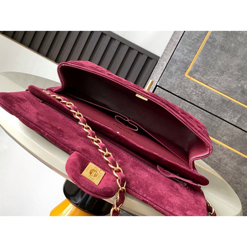 Chanel classic flap bag 25x16x7cm suede Bags