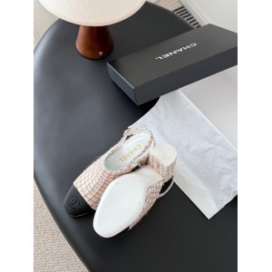 Chanel slingback mules tweed & grosgrain 36-41 Shoes