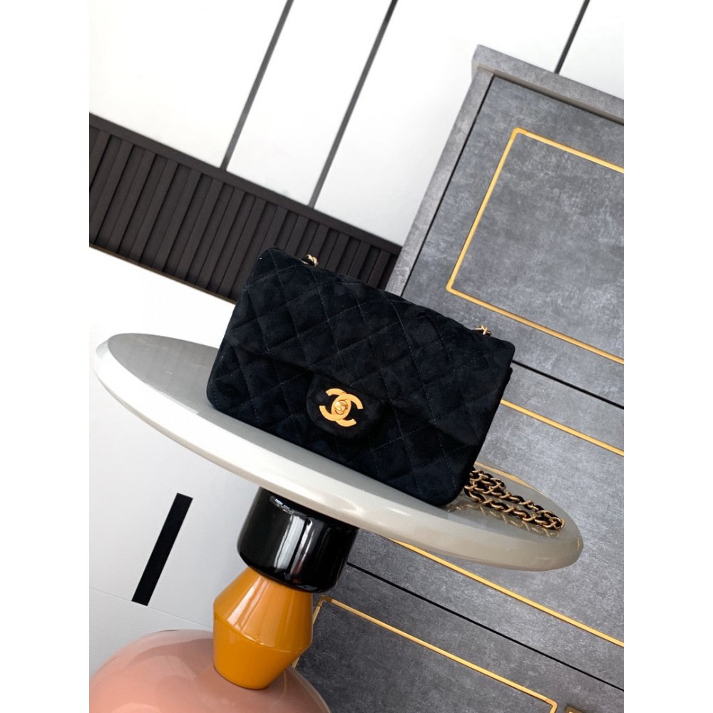 Chanel classic flap bag 20x13x5cm suede Bags