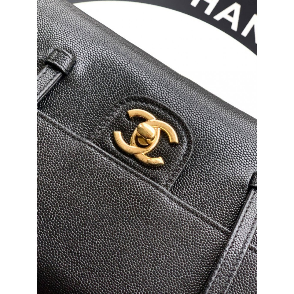 Chanel clutch with leather strap 15x22x7cm 