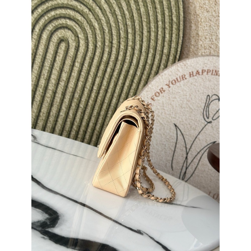 Chanel classic flap bag medium size 25x16x7cm REAL GRAINED LEATHER 100% Bags