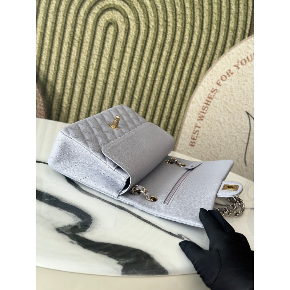 Chanel classic flap bag medium size 25x16x7cm REAL GRAINED LEATHER 100% Bags