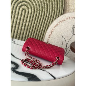 Chanel classic flap bag medium size 25x16x7cm REAL GRAINED LEATHER 100% Bags