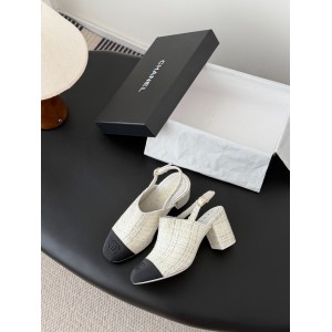 Chanel slingback mules tweed & grosgrain 36-41 Shoes