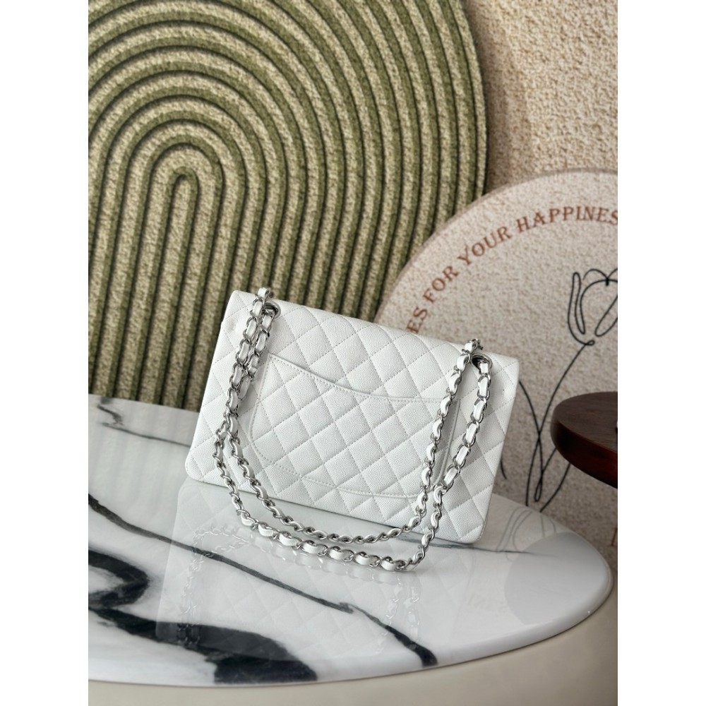 Chanel classic flap bag medium size 25x16x7cm REAL GRAINED LEATHER 100% Bags