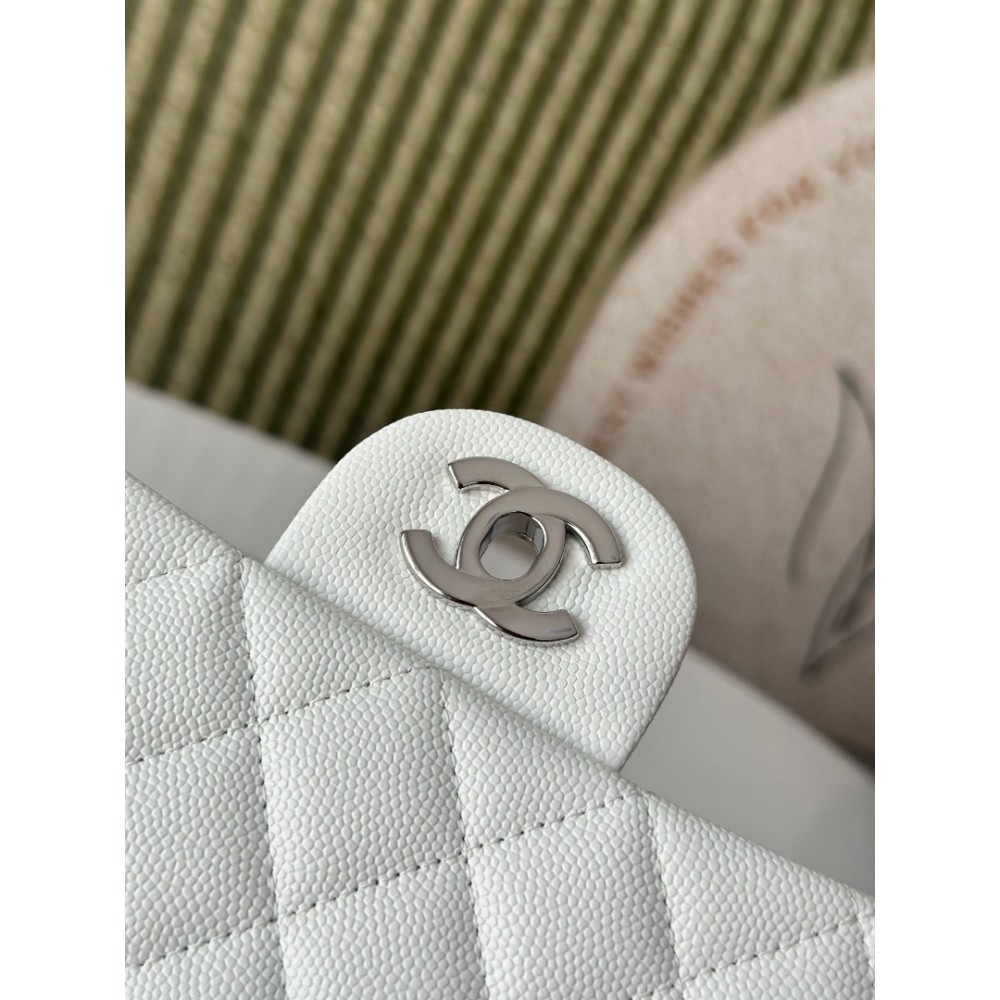 Chanel classic flap bag medium size 25x16x7cm REAL GRAINED LEATHER 100% Bags