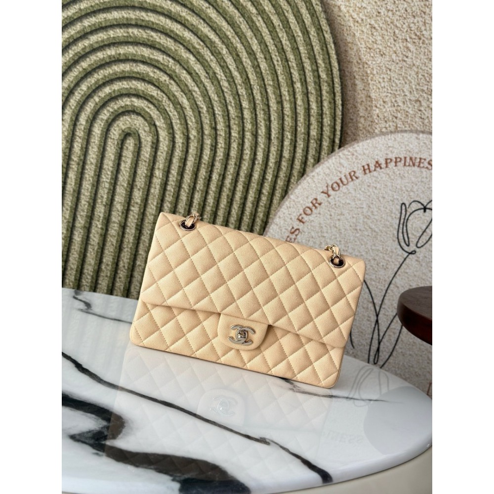 Chanel classic flap bag medium size 25x16x7cm REAL GRAINED LEATHER 100% Bags