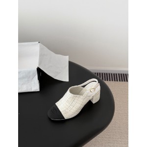 Chanel slingback mules tweed & grosgrain 36-41 Shoes