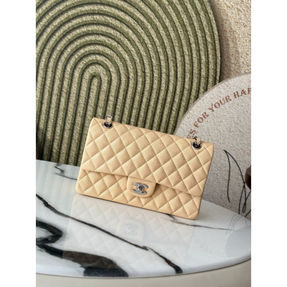 Chanel classic flap bag medium size 25x16x7cm REAL GRAINED LEATHER 100% Bags