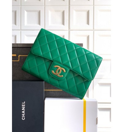 Chanel clutch 27.5x41x6.5cm leather 100%