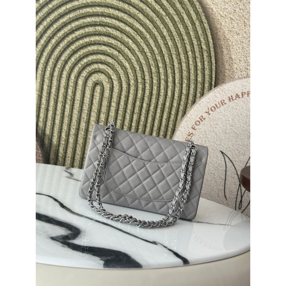 Chanel classic flap bag medium size 25x16x7cm REAL GRAINED LEATHER 100% Bags