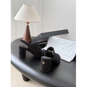 Chanel slingback mules tweed & grosgrain 36-41 Shoes