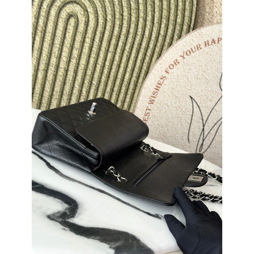 Chanel classic flap bag medium size 25x16x7cm REAL GRAINED LEATHER 100% Bags