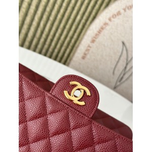 Chanel classic flap bag medium size 25x16x7cm REAL GRAINED LEATHER 100% Bags