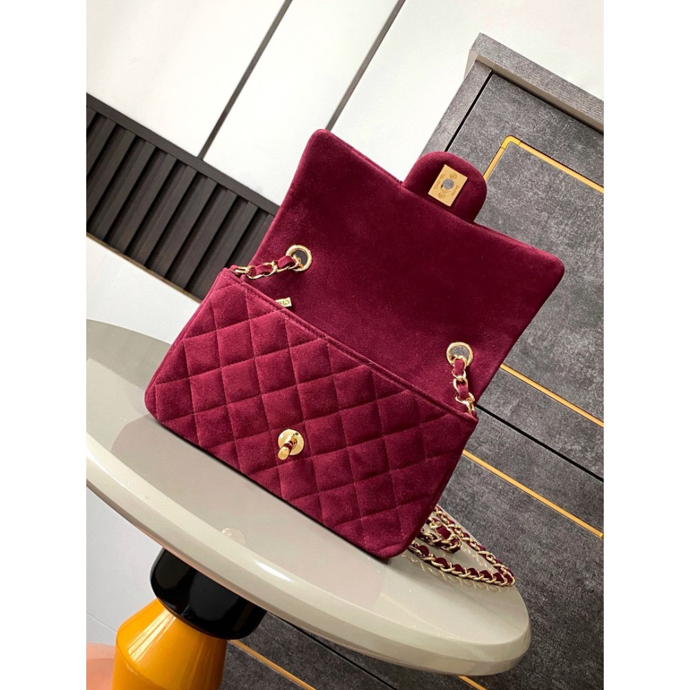 Chanel classic flap bag 20x13x5cm suede Bags