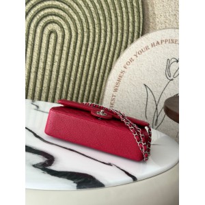 Chanel classic flap bag medium size 25x16x7cm REAL GRAINED LEATHER 100% Bags