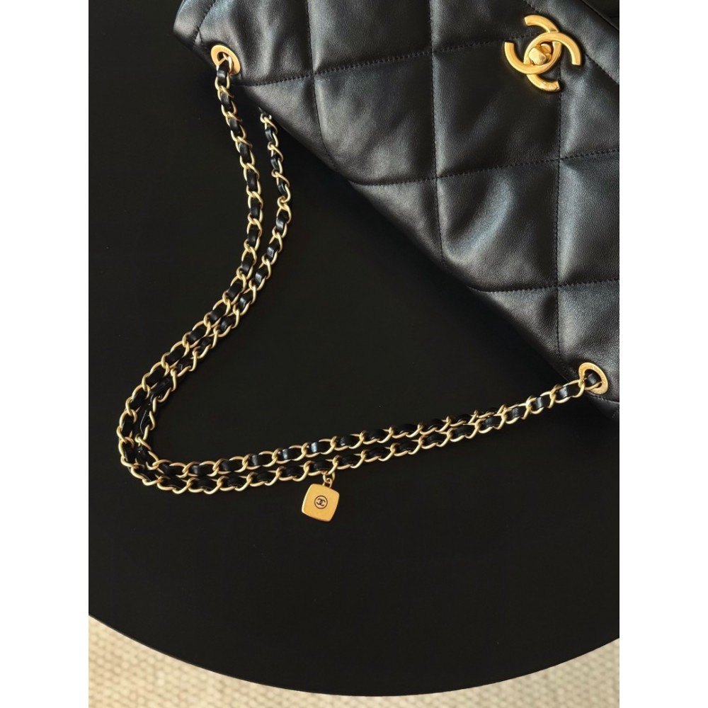 Chanel shopping bag leather 100% 27x45x10cm Bags