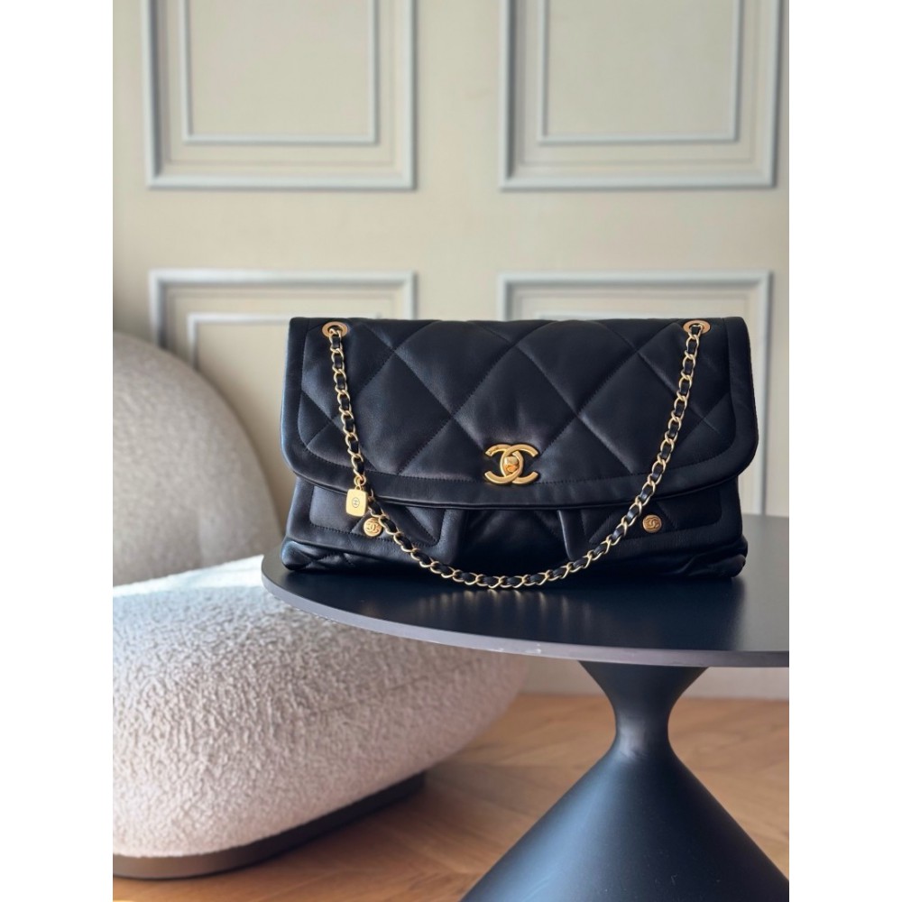 Chanel shopping bag leather 100% 27x45x10cm Bags