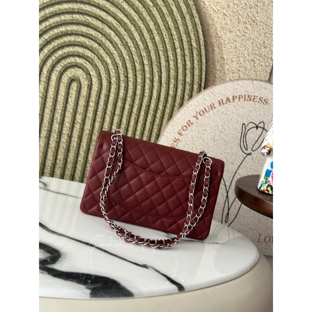 Chanel classic flap bag medium size 25x16x7cm REAL GRAINED LEATHER 100% Bags